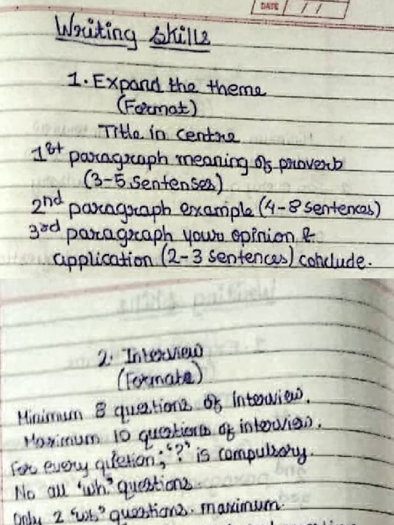 English All Writing Skills Format | PDF