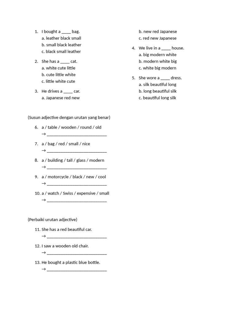 Adjective (Osascomp) | PDF