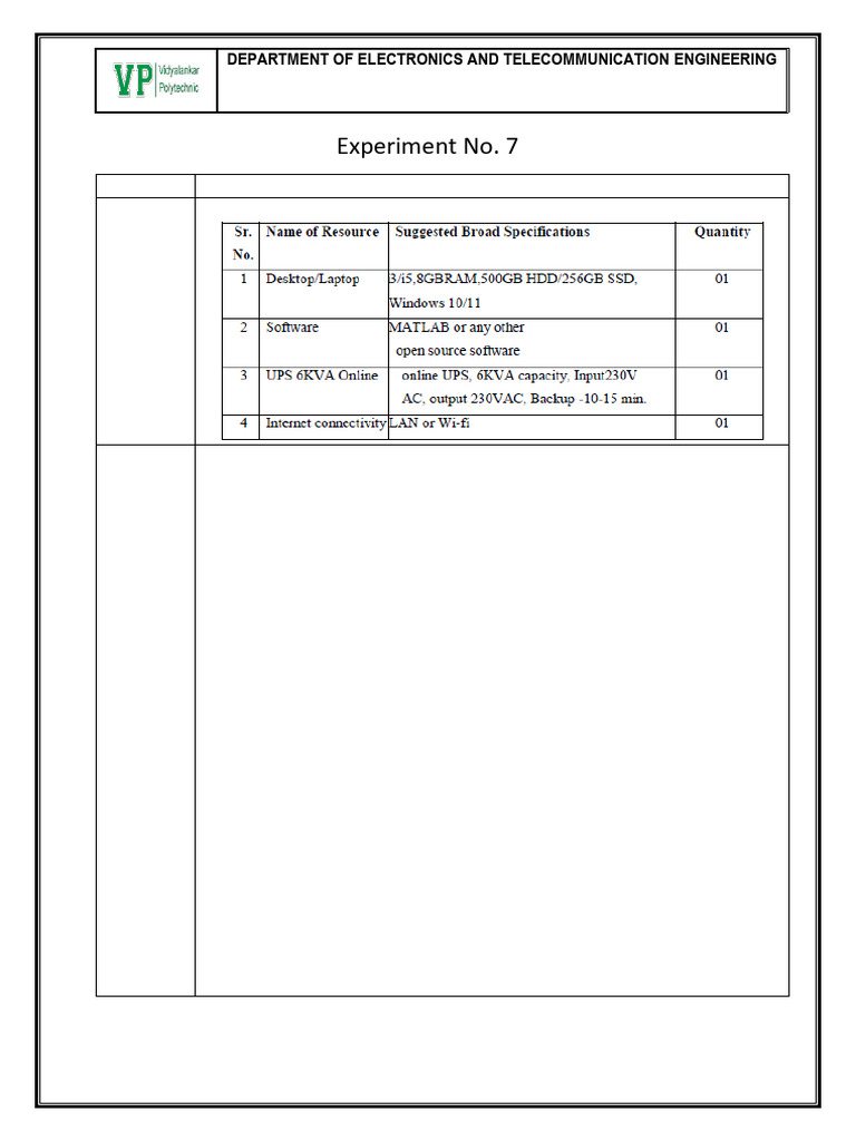 ONS Exp 7 | PDF