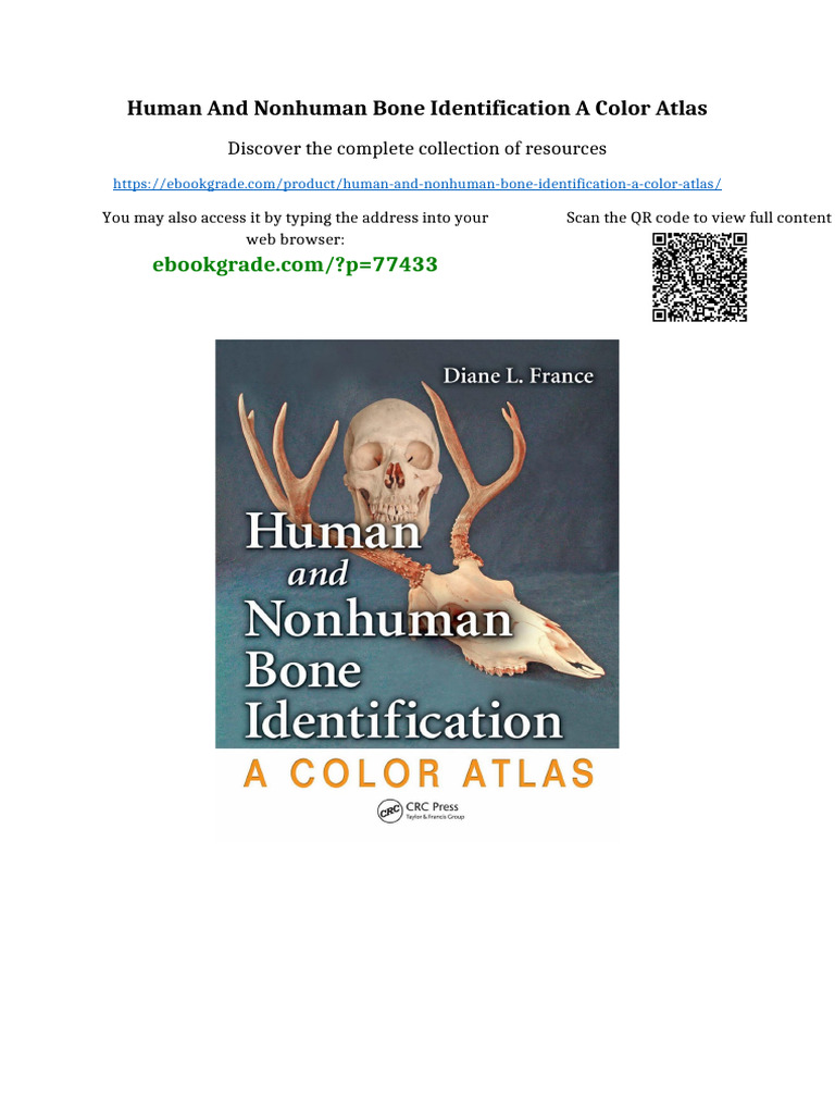 Human and Nonhuman Bone Identification A Color Atlas Ready To Read ...