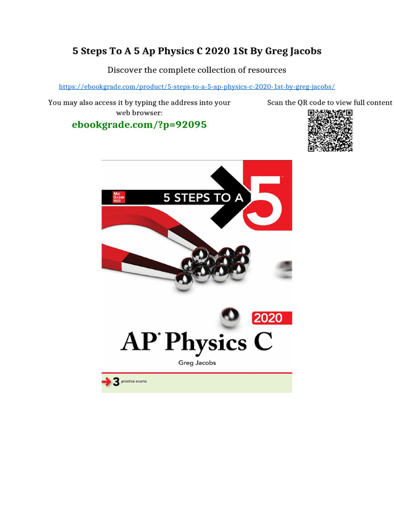 5 Steps to a 5 AP Physics C 2020 1st by Greg Jacobs updated 2025 | PDF ...
