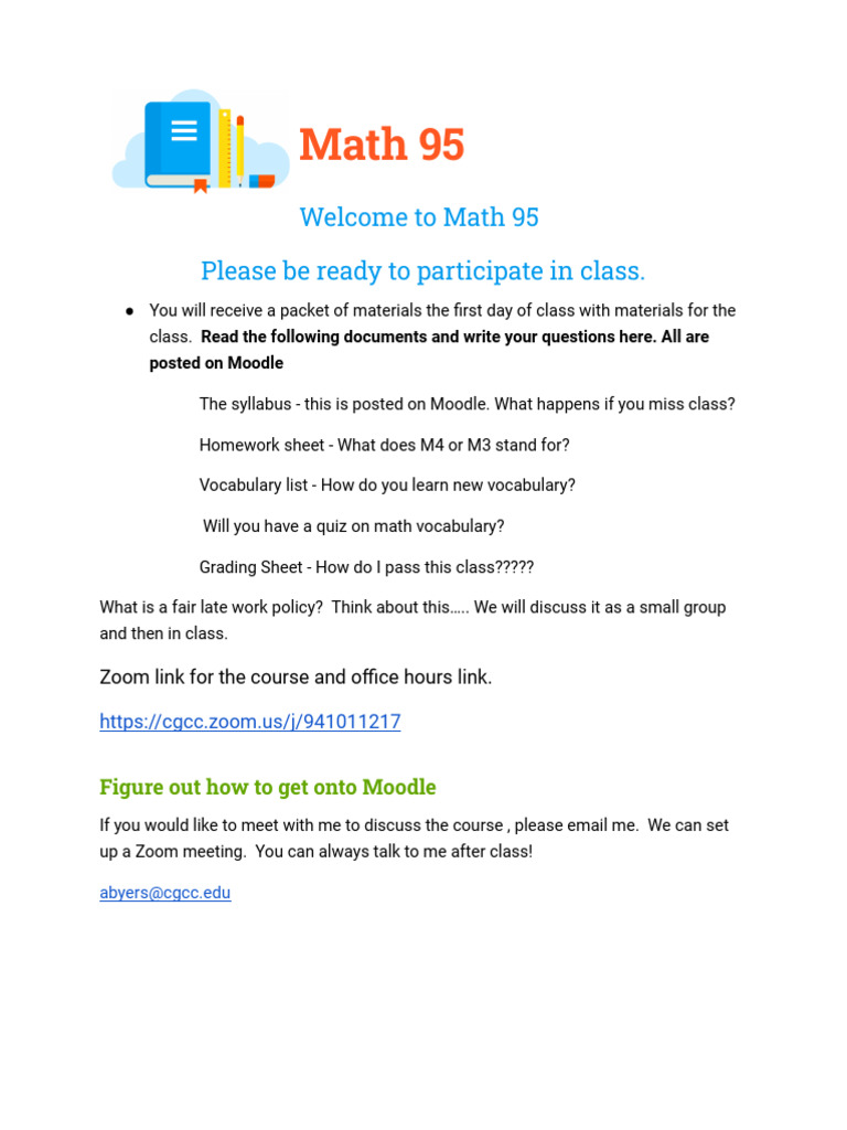 Math 95 Get To Know | PDF