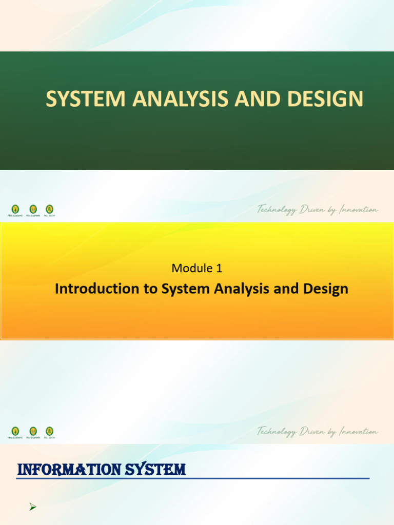 Module 1 Introduction To System Analysis and Design | PDF | Information ...