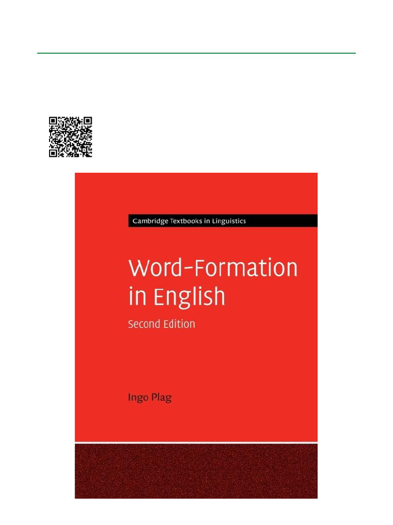 Word Formation in English, 2nd Edition ISBN 9781107172098