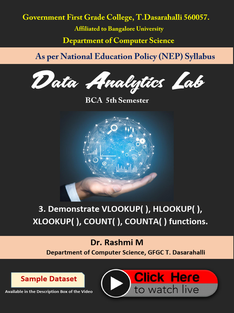 DataAnalytics Lab3 | PDF
