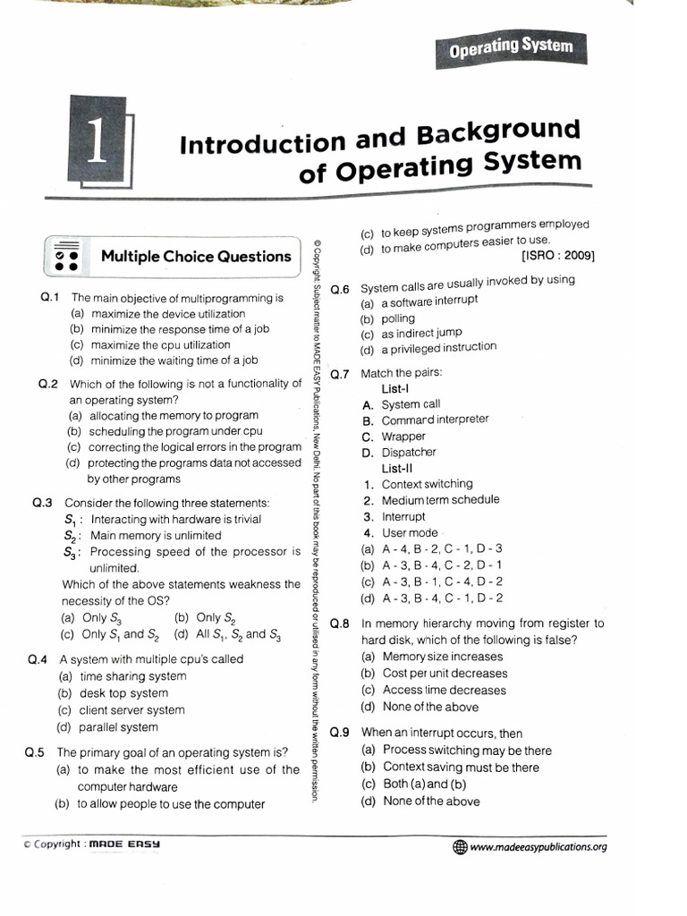 Os 01 Workbook | PDF