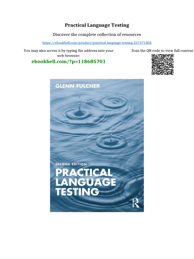 Practical Language Testing Updated 2025 | PDF | Intellectual Property ...