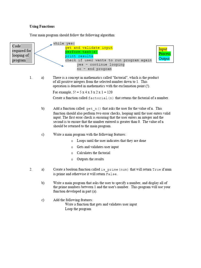 Exercise 4.3 - Using Functions | PDF | Numbers | Function (Mathematics)