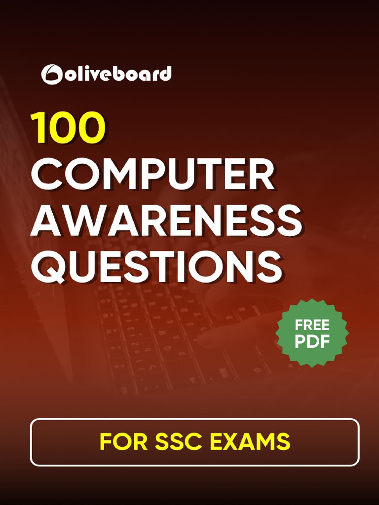 100 Computer Awareness Questions For SSC Exams | PDF | Computer Data ...