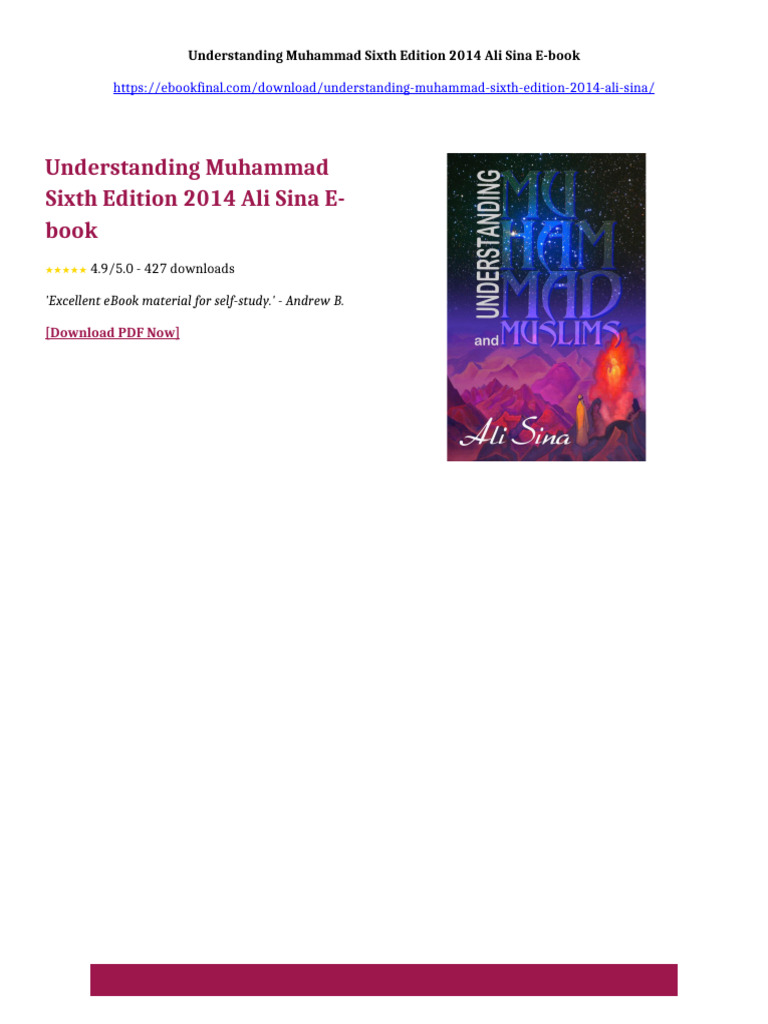 Understanding Muhammad Sixth Edition 2014 Ali Sina Ebook Complete ...