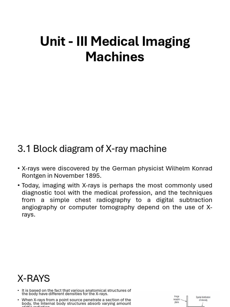 Unit - III Medical Imaging Machines | PDF | Rectifier | Ct Scan