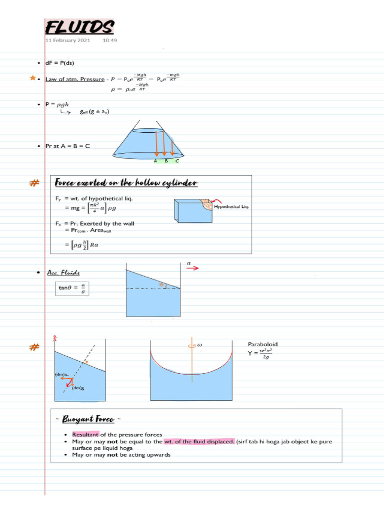 Fluids Notes | PDF