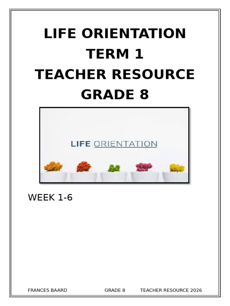 Grade 8 Term 1 Notes Final | PDF | Self Concept | Adolescence