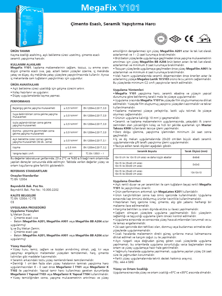 MegaFix Y101 TR | PDF