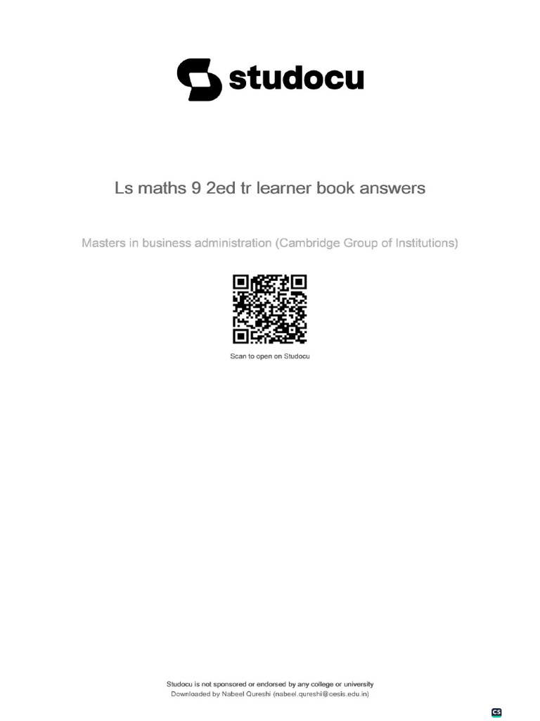 Maths Answer | PDF