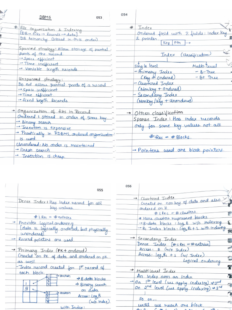 DBMS Short Notes | PDF