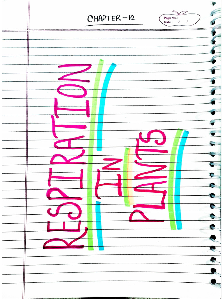 Respiration in Plants ? Class 11th Biology Notes PDF | PDF