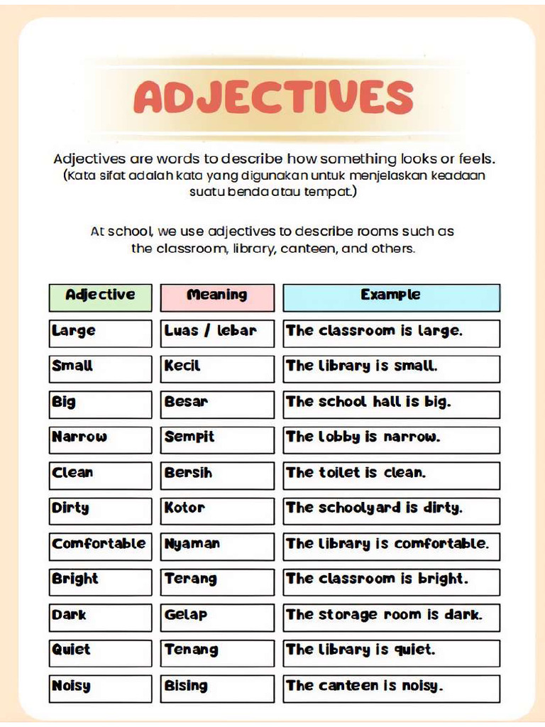Adjective Class 3 | PDF
