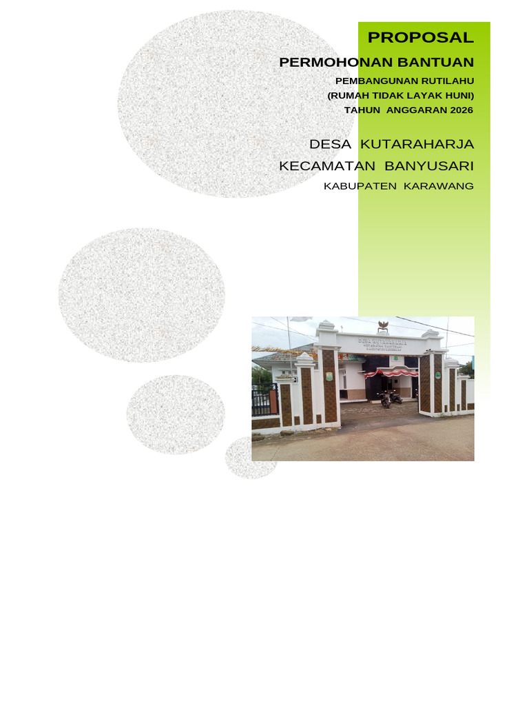 Proposal Rutilahu Ibu Kanis Dusun Sampora | PDF