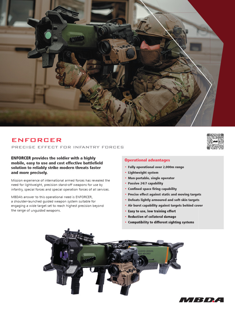 MBDA Enforcer Datasheet 2024 Web | PDF | Infantry | Missile
