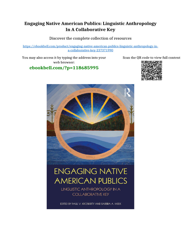 Engaging Native American Publics: Linguistic Anthropology in a ...