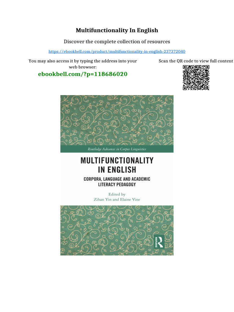 Multifunctionality in English Online Version | PDF | Intellectual ...