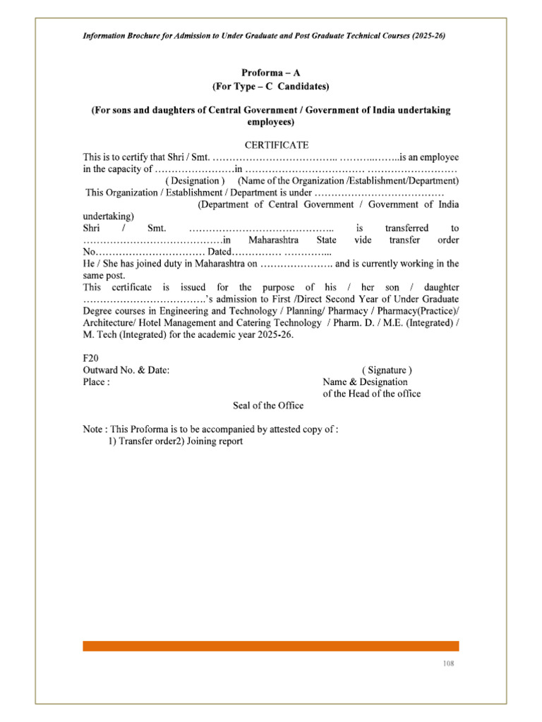 Performa Document | PDF