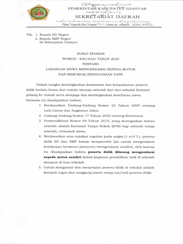 Surat Edaran | PDF