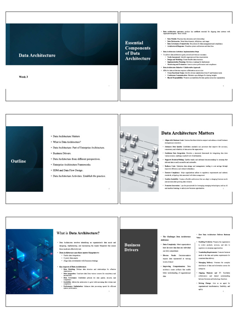 Week 5 - Data Architecture R | PDF