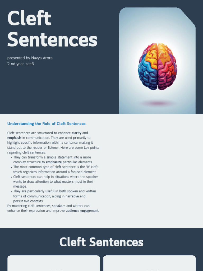 Cleft Sentences | PDF