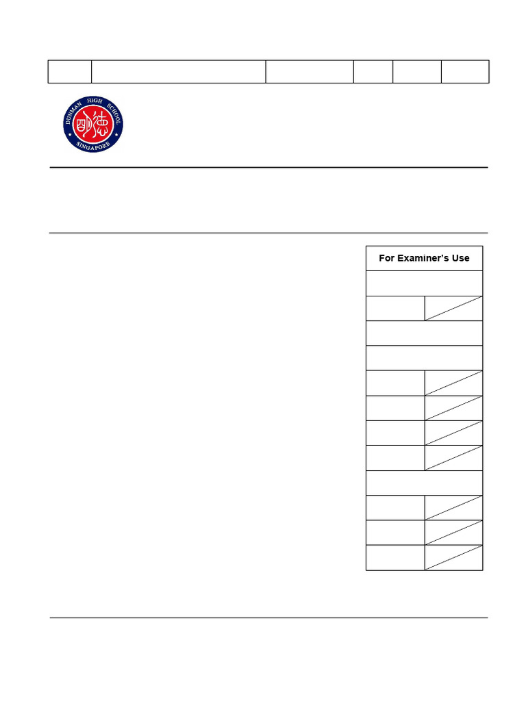 DHS 2023 Y5 H2 Promo Paper 2 | PDF | Operon | Collagen