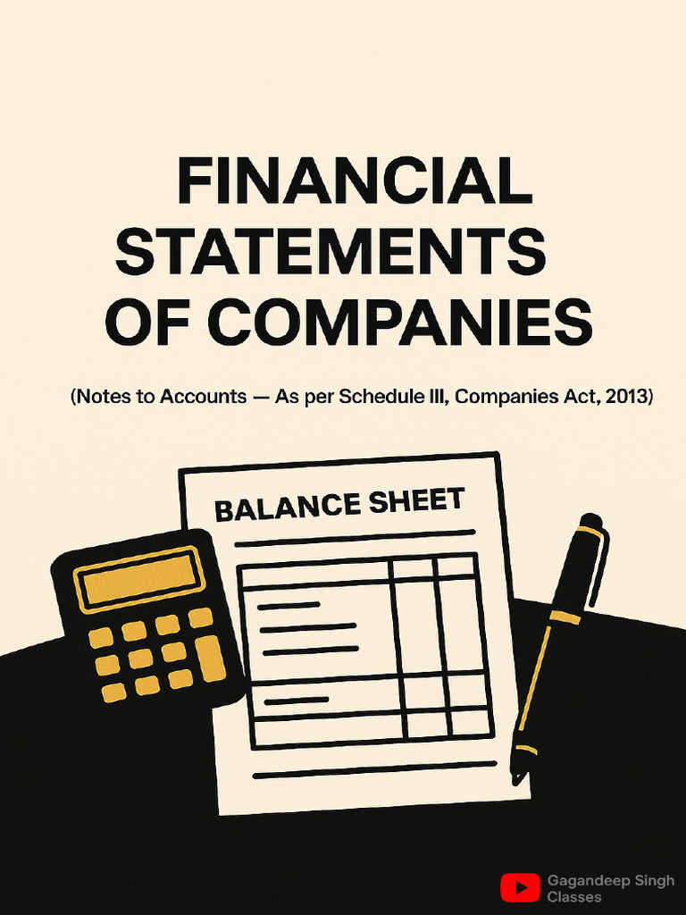 Financial Statements of Companies-1 | PDF | Expense | Balance Sheet