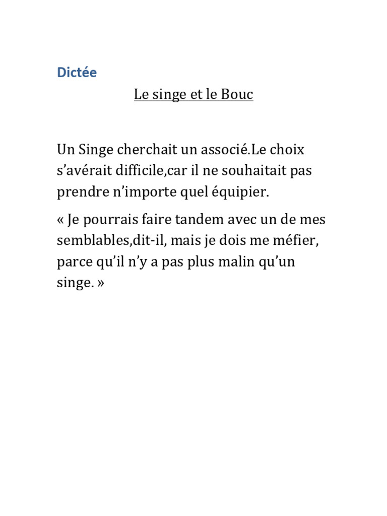 Dictée Cm2 | PDF
