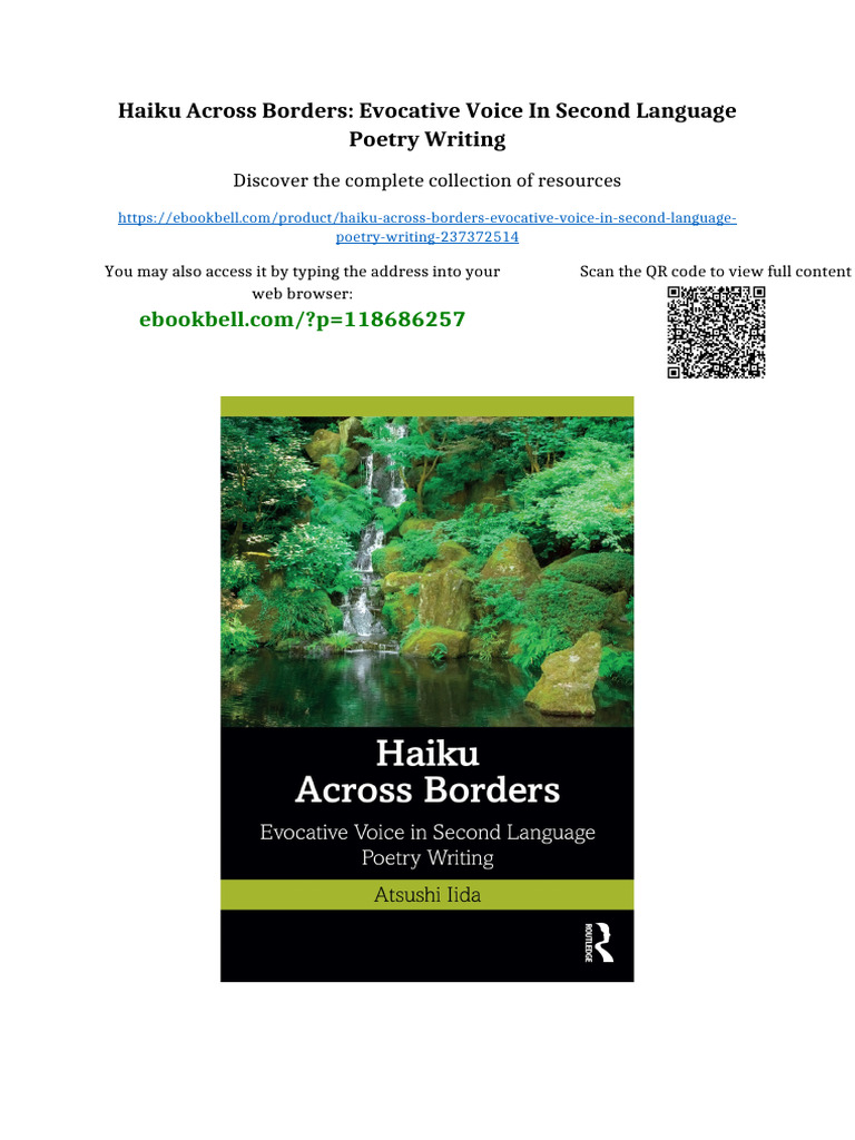 Haiku Across Borders: Evocative Voice in Second Language Poetry Writing ...