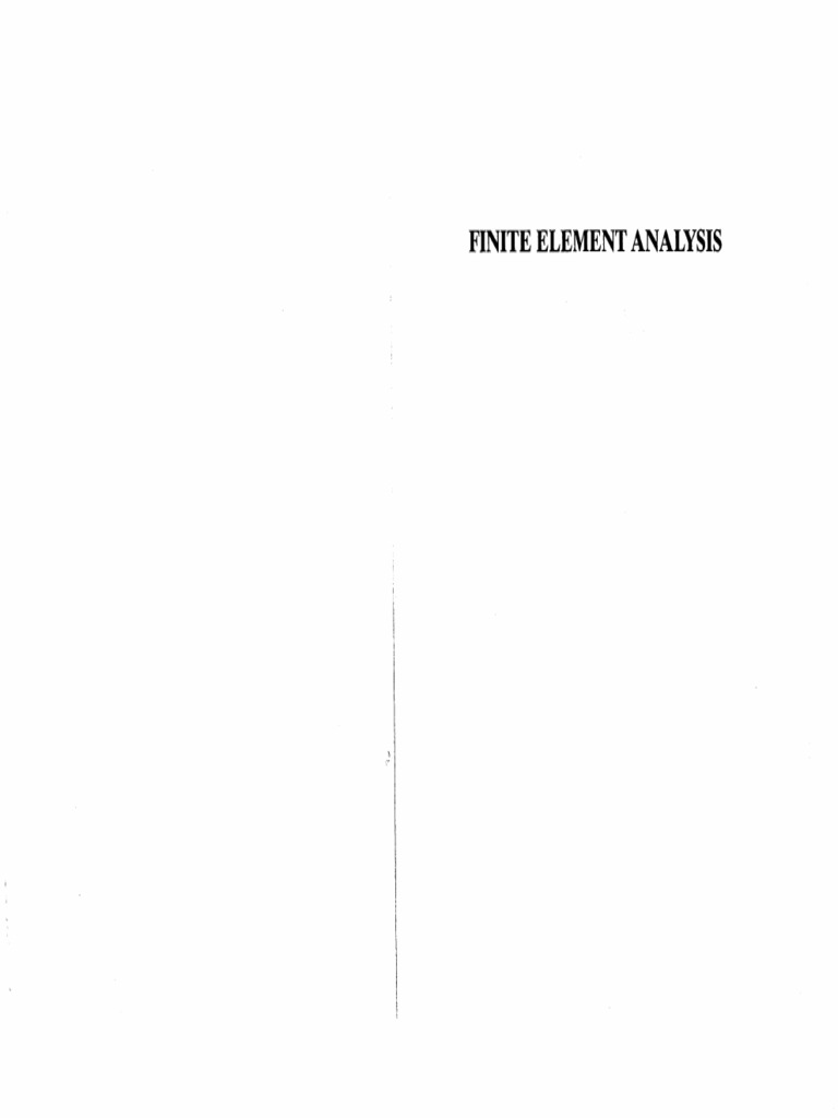 Finite Element Analysis, Theory and Application With ANSYS | PDF
