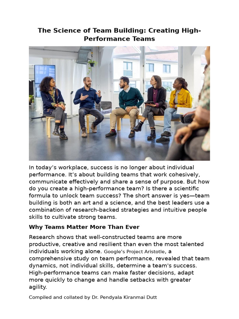 The Science Of Team Building | PDF | Performance Indicator ...