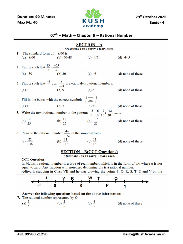 Rational Numbers | PDF