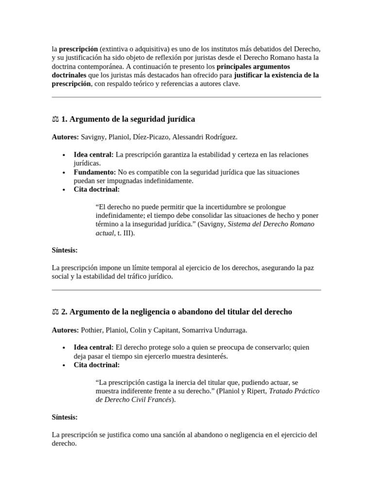 la prescripción | PDF | Derecho penal | Castigos