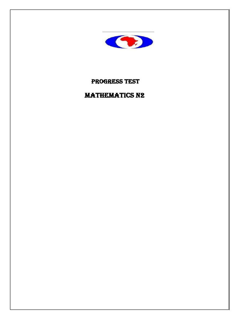 Mathematics n2 Progress Test 1 | PDF | Rotation | Geometry