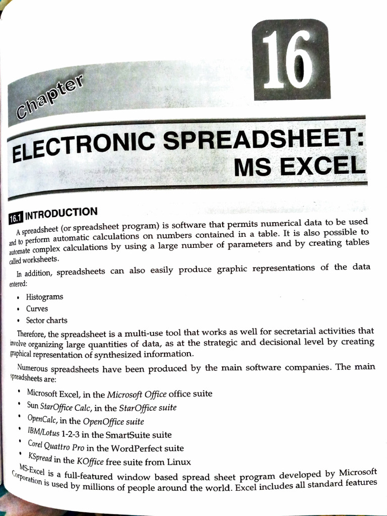 Excel Complete Notes Theory | PDF