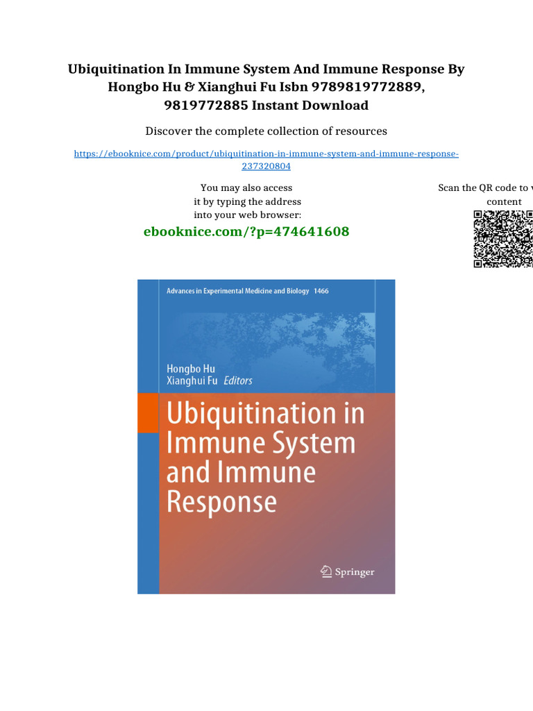 Ubiquitination in Immune System and Immune Response by Hongbo Hu ...