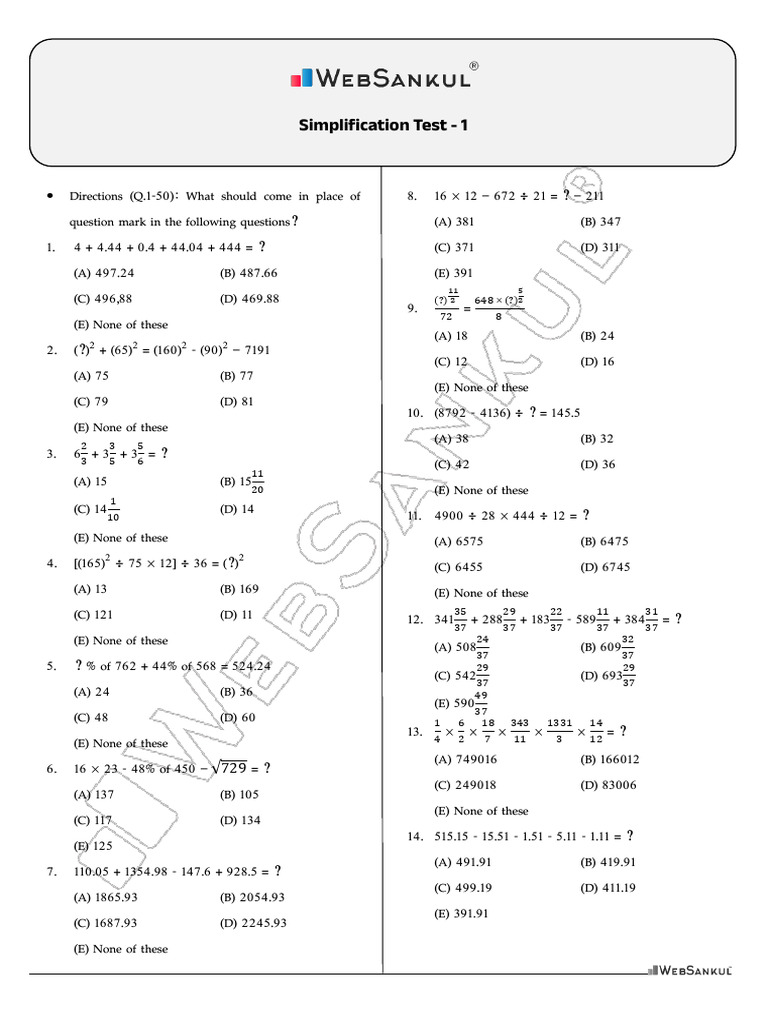Simplification Test 01-01feb262343 | PDF | Chess Theory | Chess Openings