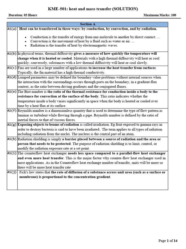 HMT Paper Solution 2025 - Compressed | PDF | Heat Transfer | Heat