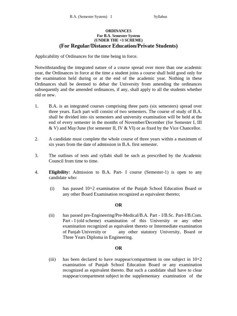 B.A. Public Administration Part-I (Sem i&II) | PDF | Bachelor Of Arts ...