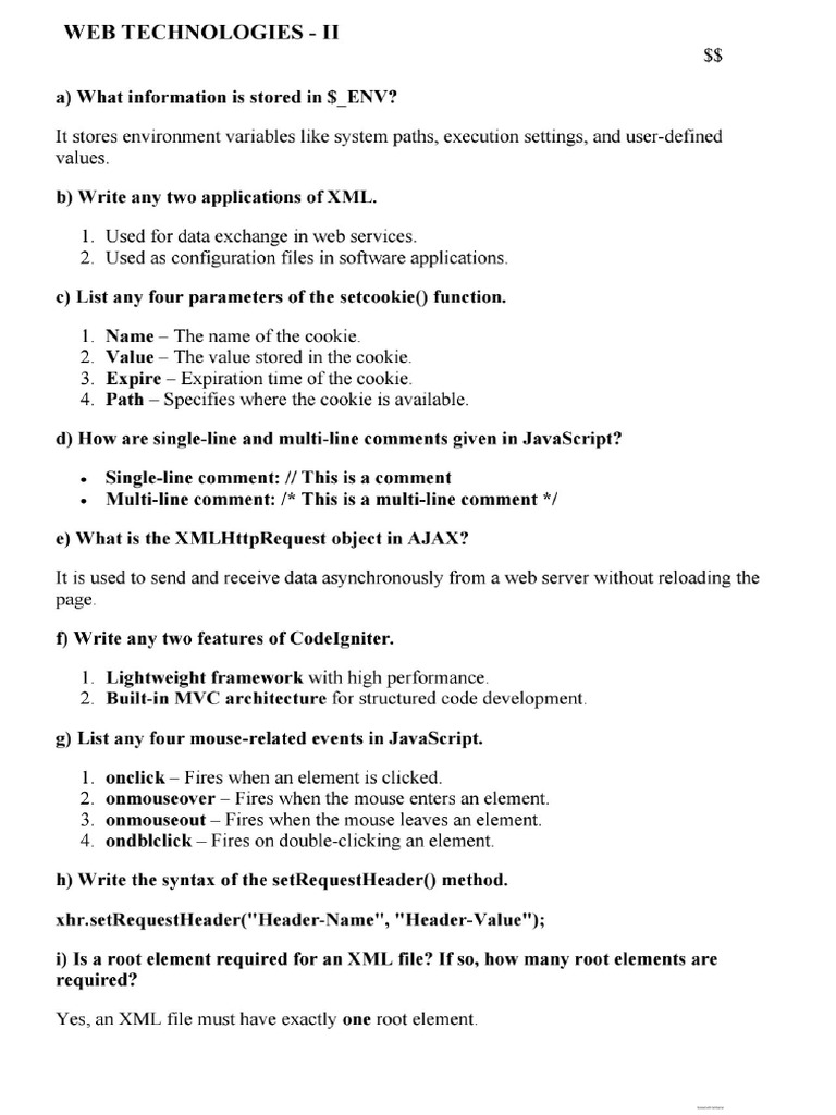 Web Technology II | PDF