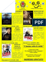 Estate 2012 - Locandina Cinema Sotto Le Stelle