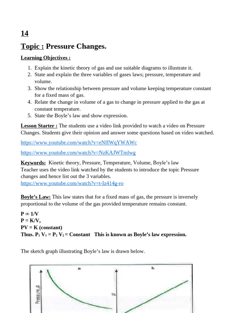 NOTE on Pressure Changes | PDF