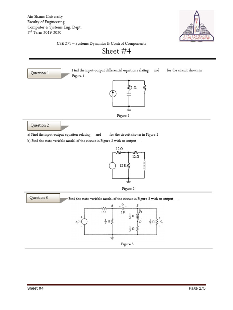 Sheet 4 | PDF | Applied Mathematics | Mechanics