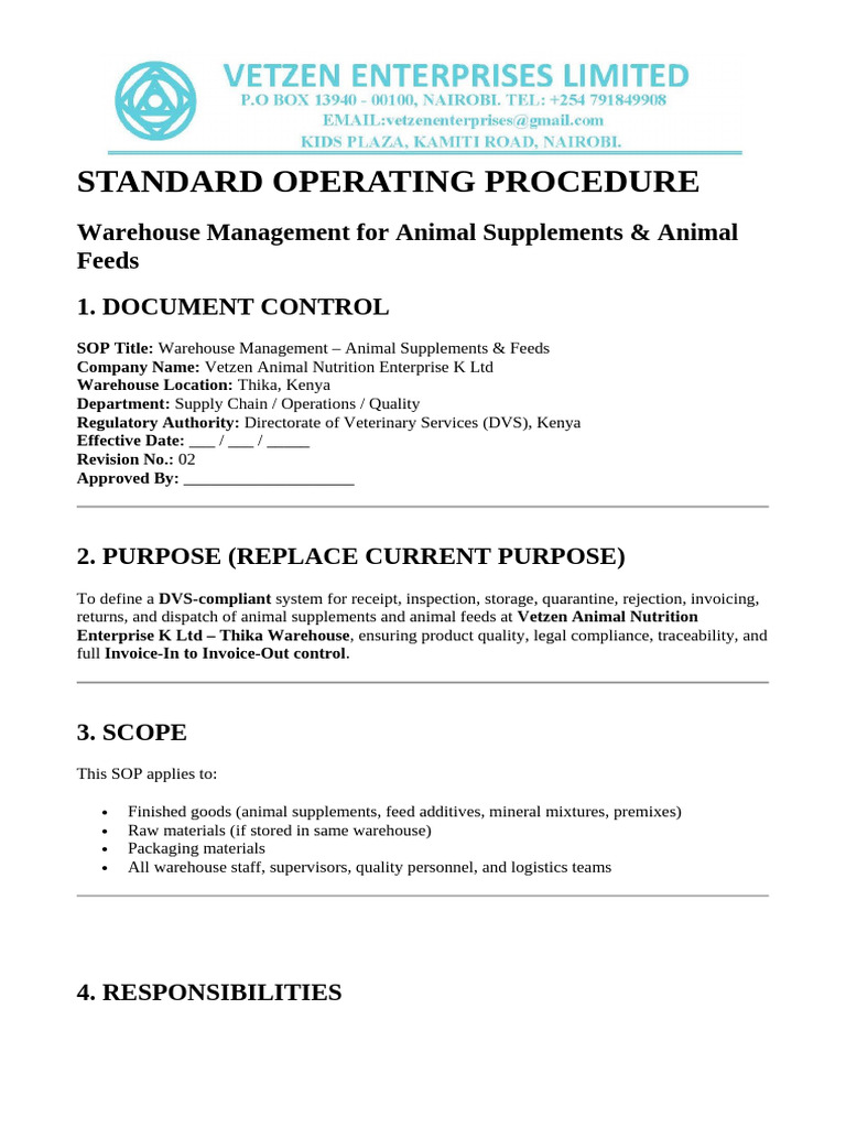 Sop | PDF | Warehouse | Invoice
