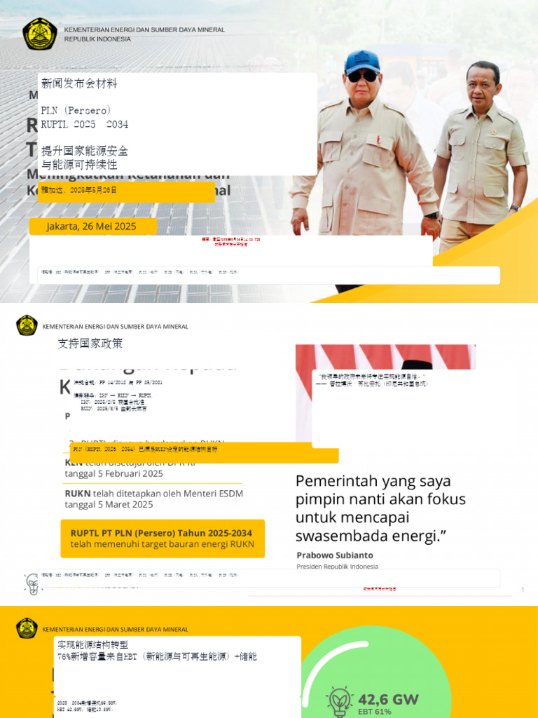 RUPTL 2025-2034 Overlay CN Main | PDF